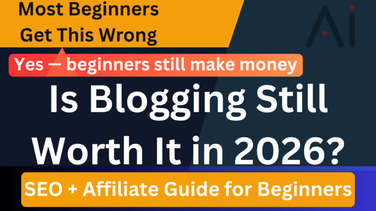 Is Blogging Still Worth It in 2026?(Beginner Guide to Making Money Online)