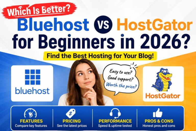 Bluehost vs HostGator for Beginners (2026): Which Hosting Is Better?