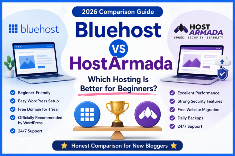 Bluehost vs HostArmada (2026): Which Hosting Is Better for Beginners?