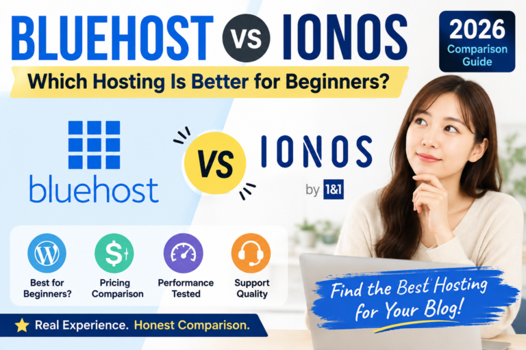 Bluehost vs IONOS (2026): Which Hosting Is Better for Beginners?