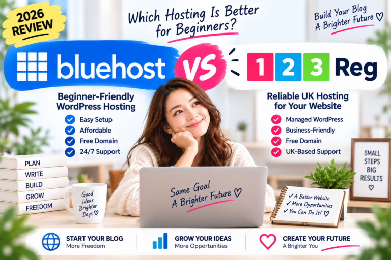 Bluehost vs 123 Reg (2026): Which Hosting Is Better for Beginners?