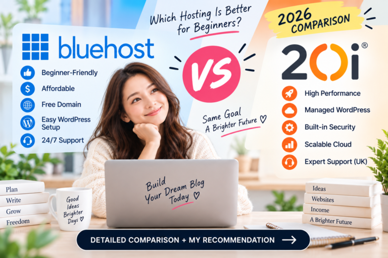Bluehost vs 20i (2026): Which Hosting Is Better for Beginners?