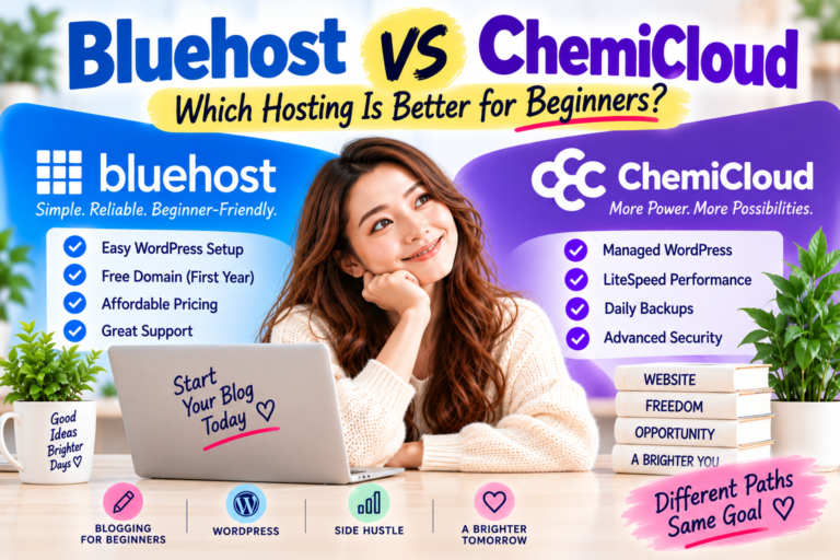Bluehost vs ChemiCloud (2026): Which Hosting Is Better for Beginners?