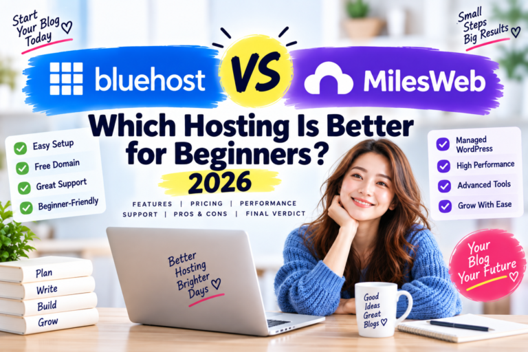 Bluehost vs MilesWeb (2026): Which Hosting Is Better for Beginners?