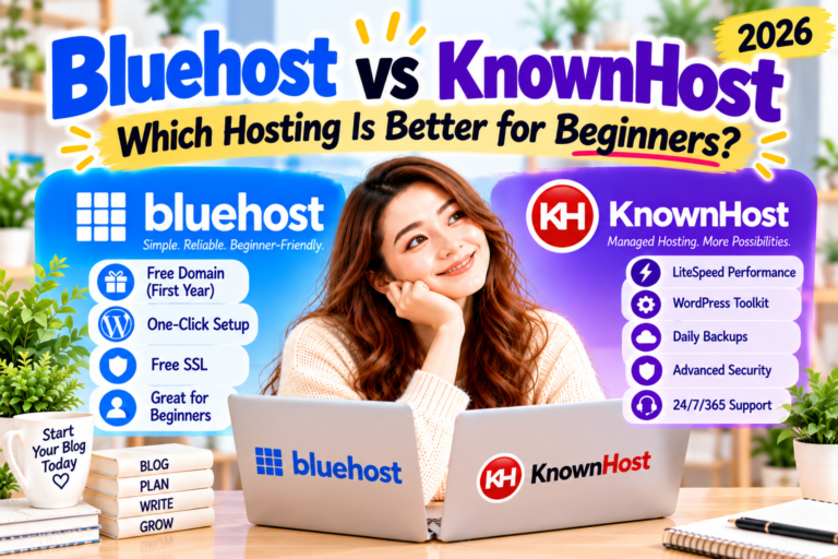 Bluehost vs KnownHost (2026): Which Hosting Is Better for Beginners?