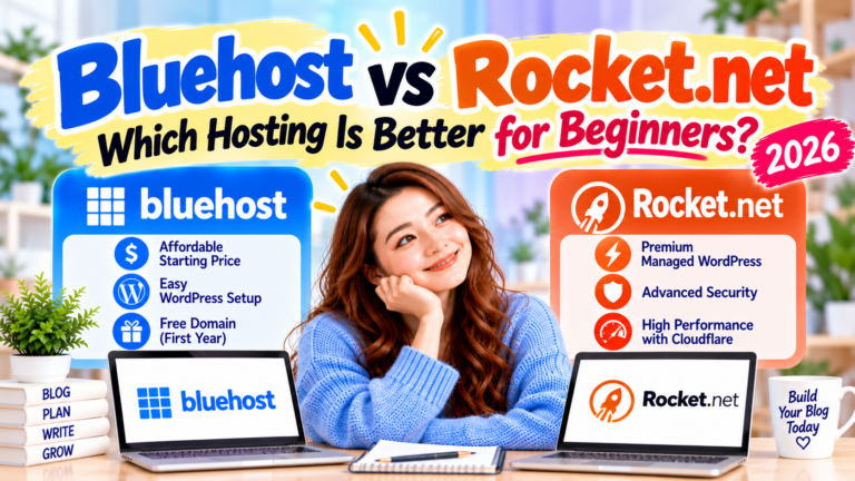 Bluehost vs Rocket.net (2026): Which Hosting Is Better for Beginners?